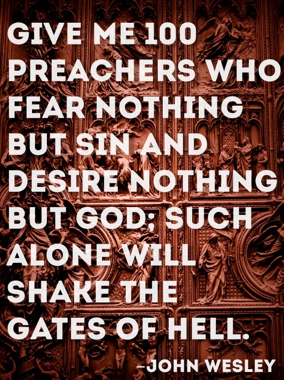 John Wesley Preaching Quote