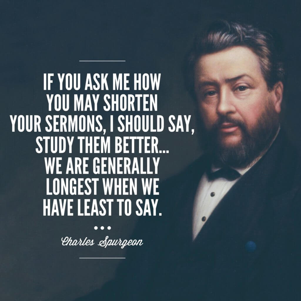 Charles Spurgeon on sermon length