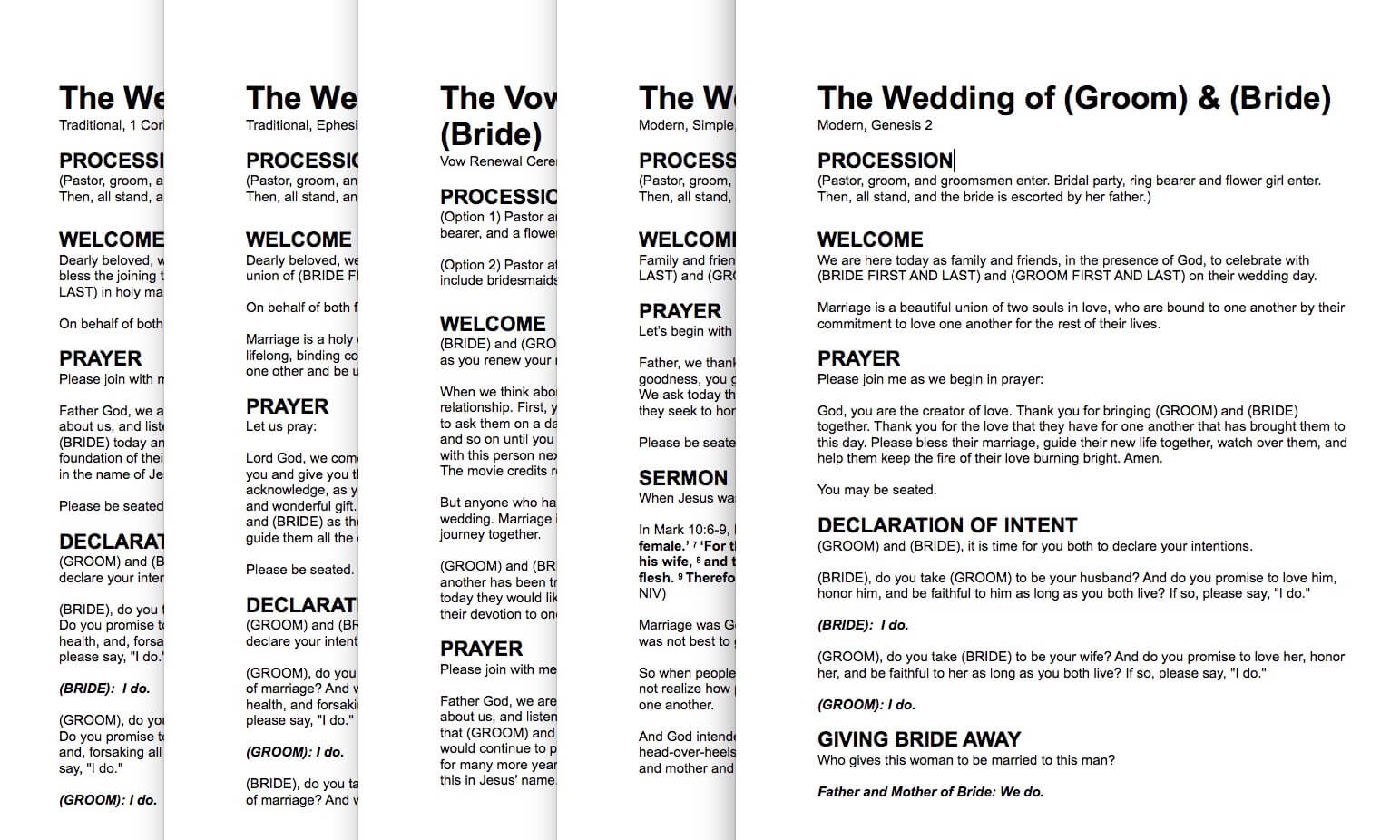 Wedding Sermon Sample